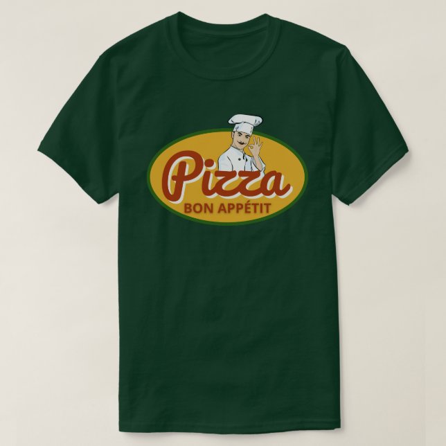 Camiseta Amante de la Pizza Buen Provecho (Diseño del anverso)
