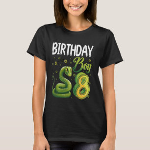 Camiseta Amante de la serpiente 8 cumpleaños fiesta de la s