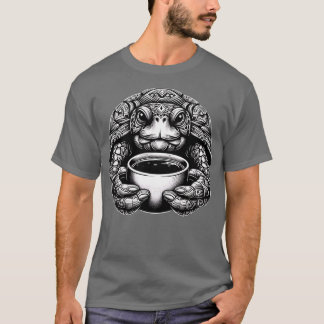 Camiseta Amante de la tortuga de café lindo diseño divertid