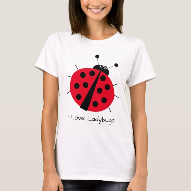 Camiseta amante de ladybug lindo personalizado divertido ro (Anverso)