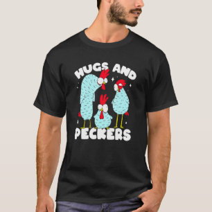 Camiseta Amante de las Gallinas Abrazos y Besos en la Granj