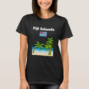 Camiseta Amante de las Islas Fiji Viaje Souvenir Bandera Fi
