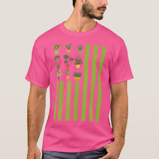 Camiseta Amante De Las Plantas Bandera De Estados Unidos 4