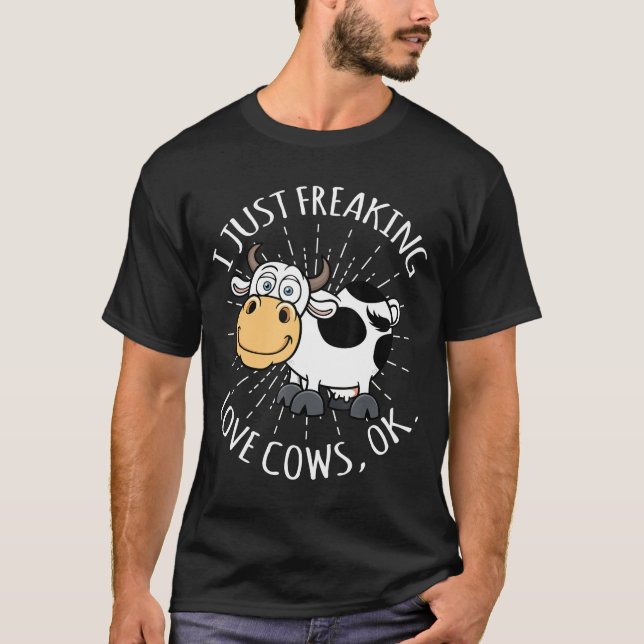 Camiseta Amante de las vacas - Sólo estoy ansioso por las v (Anverso)
