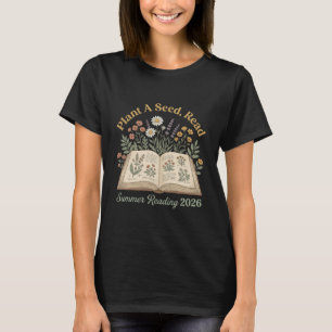 Camiseta Amante de Libros Botánicos Cottagecore Flores Silv