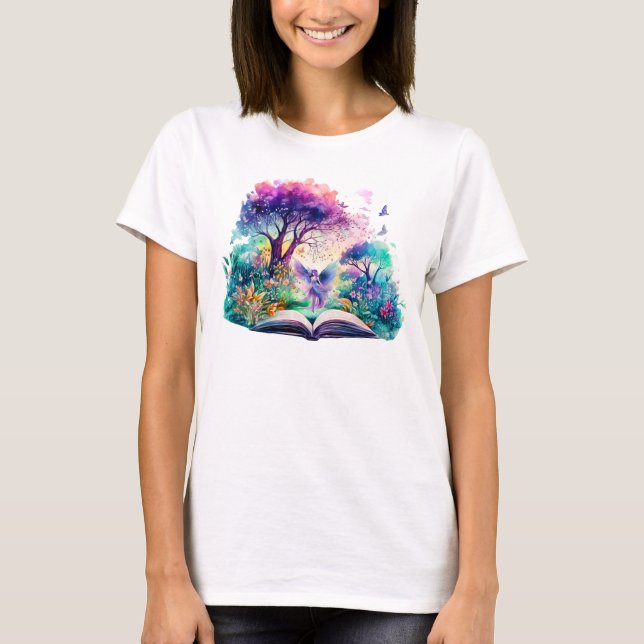 Camiseta Amante de Libros de Fantasía Hada (Anverso)