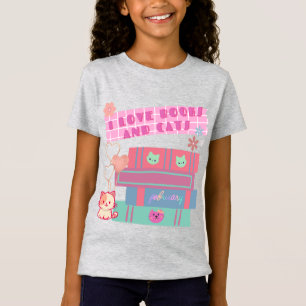 Camiseta Amante de Libros de Gatos - Regalos Acogedores par