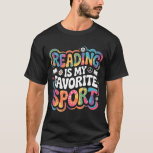 Camiseta Amante de libros divertidos corbata tintes groovy