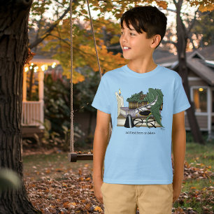 Camiseta Amante de Libros Dragón Durmiente Caprichoso Verde