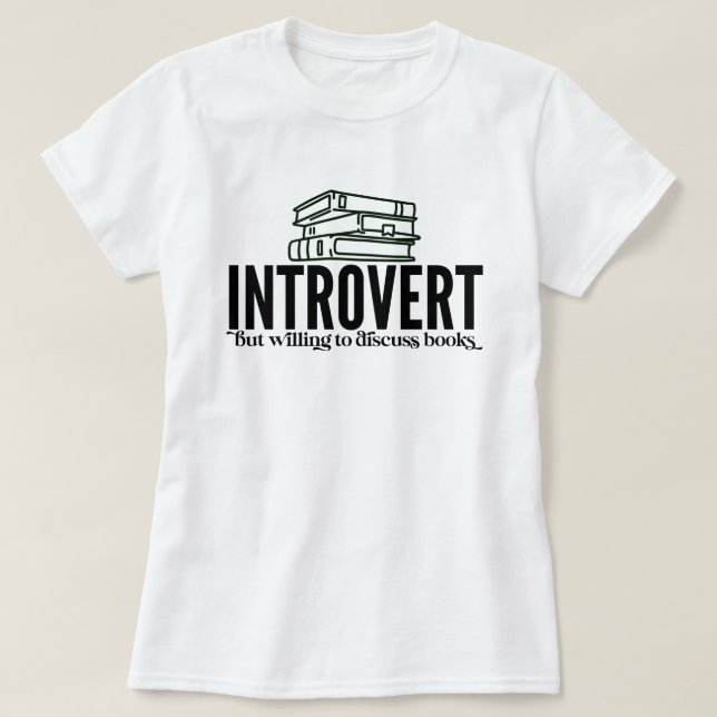 Camiseta Amante de libros introvertido (Diseño del anverso)