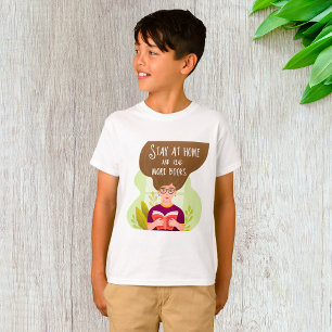 Camiseta Amante de libros Quédate en casa Lee más libros