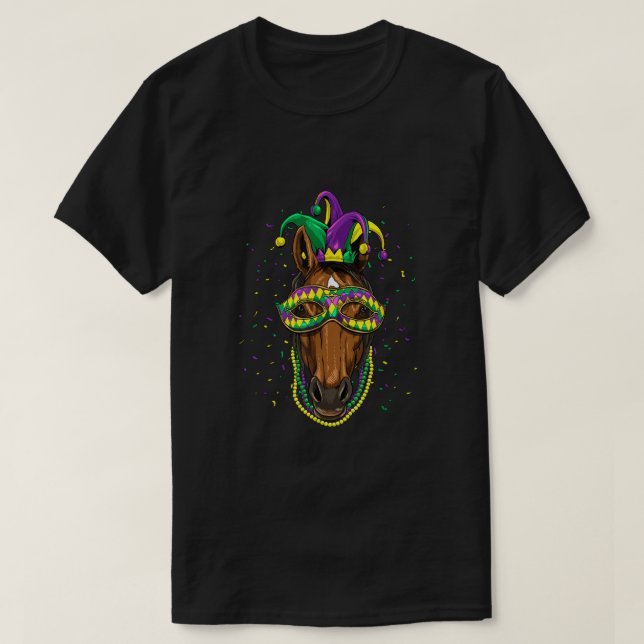 Camiseta Amante de los animales de caballo bufón del Carnav (Diseño del anverso)