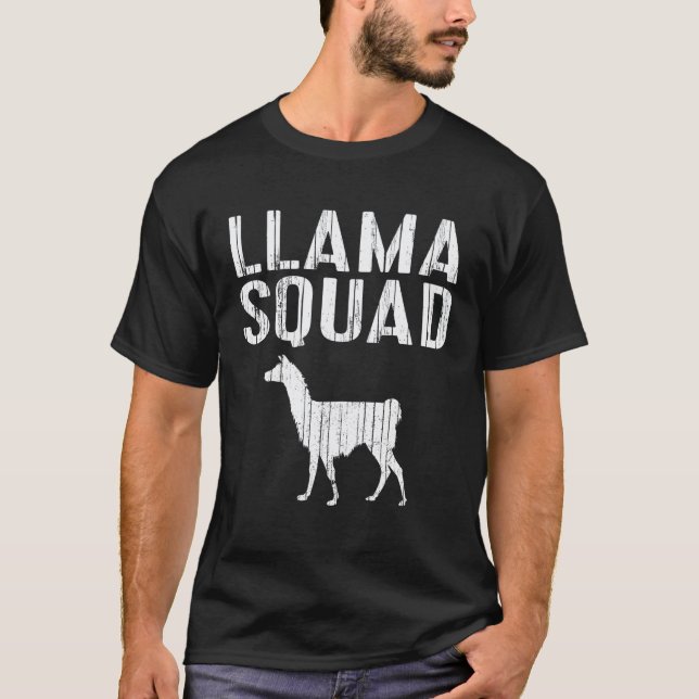 Camiseta Amante de los animales de Llama Squad (Anverso)