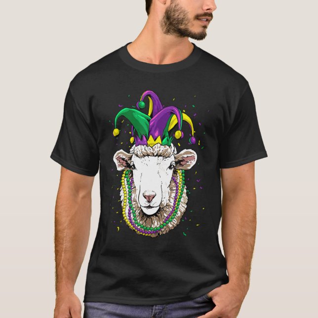 Camiseta Amante de los animales de oveja bufón del Carnaval (Anverso)