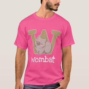 Camiseta Amante de los animales de Wombat Alphabet Australi