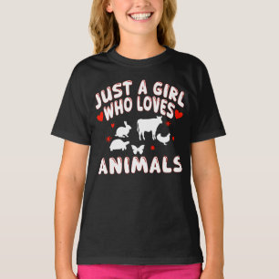Camiseta Amante de los Animales Solo una Chica que Ama a lo