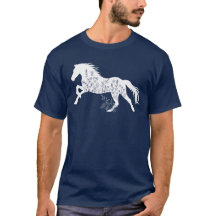 Amante de los caballos florales