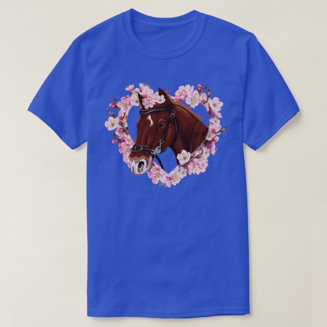 Camiseta Amante de los caballos regalos caballo marrón con  (Diseño del anverso)
