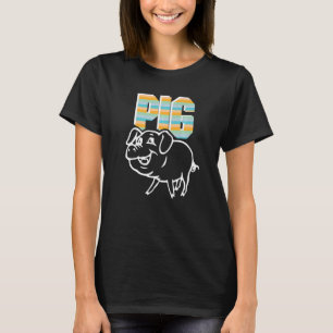 Camiseta Amante De Los Cerdos Retro, Granjero De Cuta, Cult