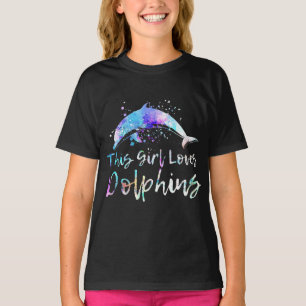 Camiseta amante de los delfines regalo que a este chica le