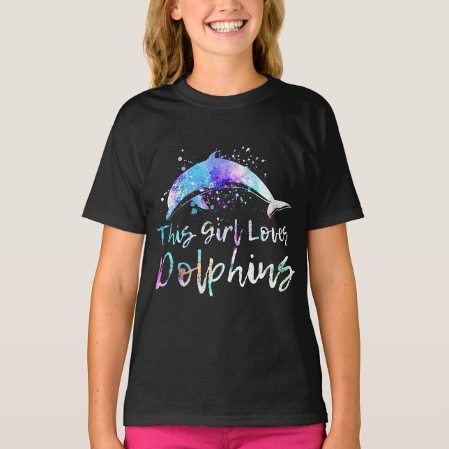 Camiseta amante de los delfines regalo que a este chica le  (Anverso)