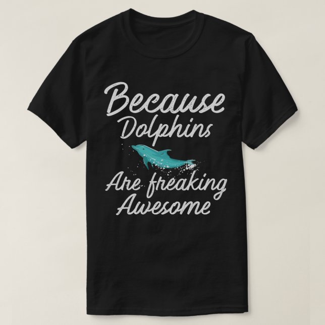 Camiseta amante de los delfines TShirt 1 (Diseño del anverso)