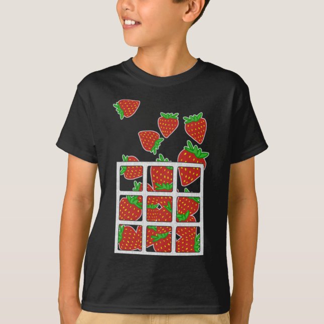 Camiseta Amante de los frutos de fresa y diseño vegano (Anverso)