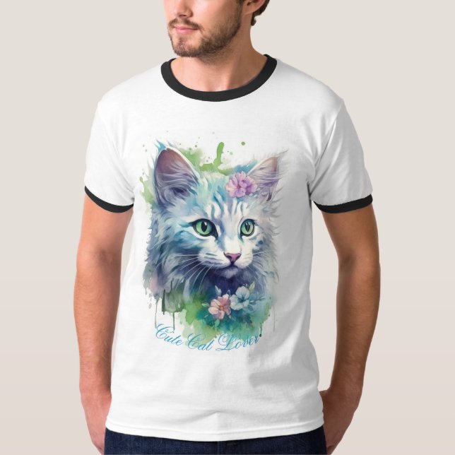 Camiseta Amante de los gatos (Anverso)