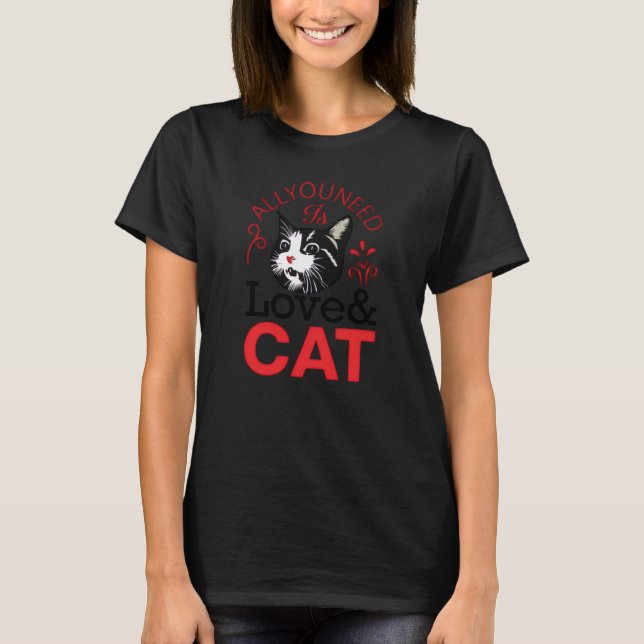 Camiseta amante de los gatos (Anverso)