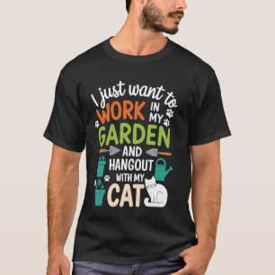 Camiseta Amante de los gatos Amantes de la jardinería de pl