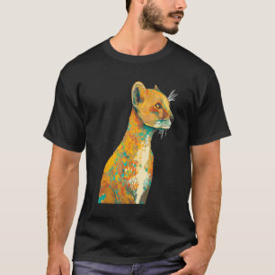 Camiseta Amante de los gatos Arte Fauna africana Fossa afri