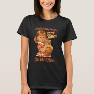 Camiseta Amante de los Gatos Sarcástico No Respires Sobre M