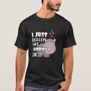 Camiseta Amante de los hipopótamos Me gustan mucho los hipo