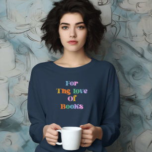 Camiseta Amante de los libros leyendo tipografía moderna co