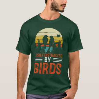 Camiseta Amante de los pájaros para las mujeres fácilmente 