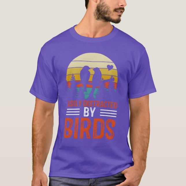 Camiseta Amante de los pájaros para mujeres fácilmente dist (Anverso)