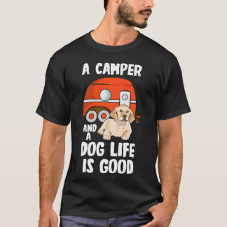 Camiseta Amante de los perros Camping Animal Campista Amigo