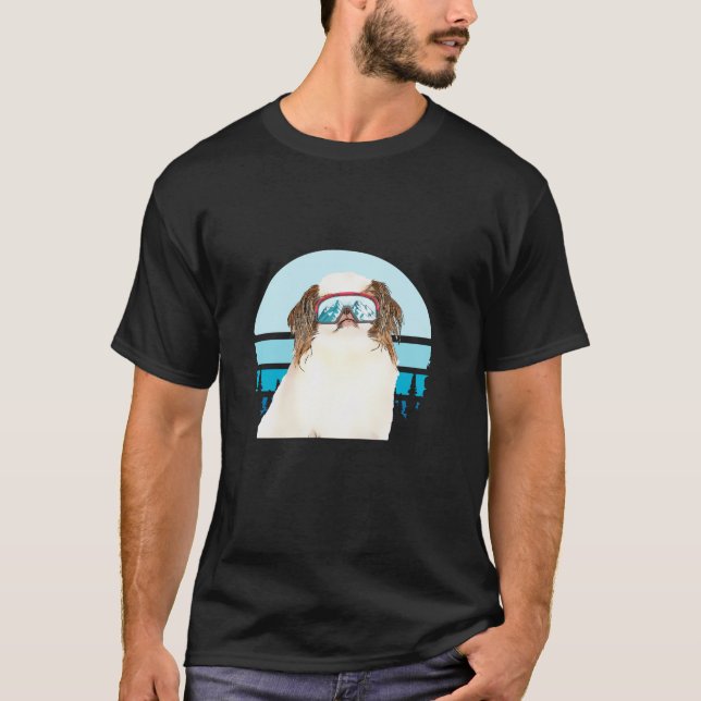 Camiseta Amante de los perros de esquí de montaña de invier (Anverso)