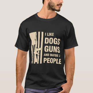 Camiseta Amante de los perros Me gustan los perros las arma