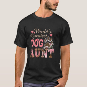 Camiseta Amante de los perros Mejor tía del mundo Día de la