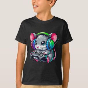 Camiseta Amante de los videojuegos divertidos de ratón juga