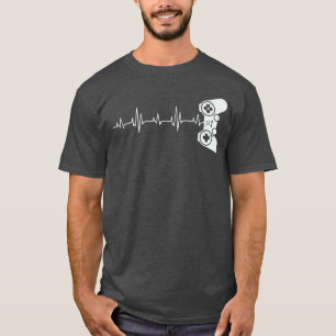 Camiseta Amante de los videojuegos Latido de vida El juego 