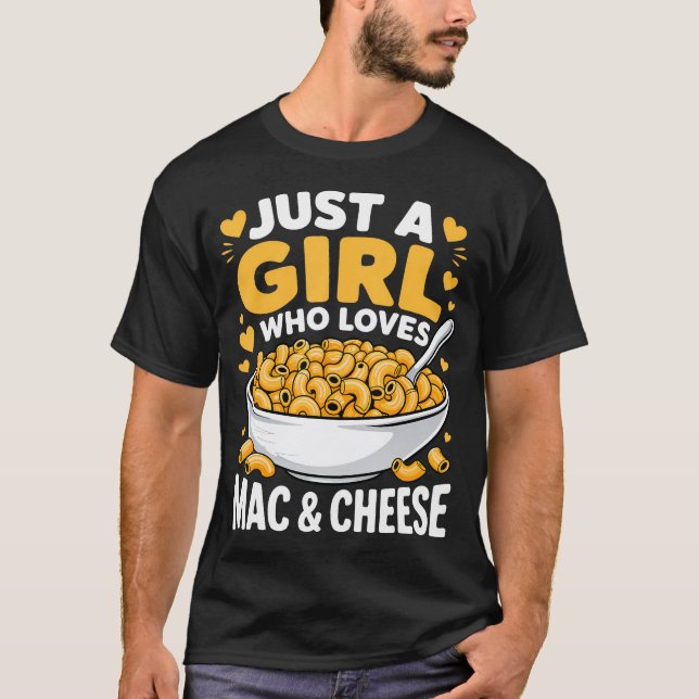 Camiseta Amante de Macarrones con Queso Solo Una Chica Que  (Anverso)