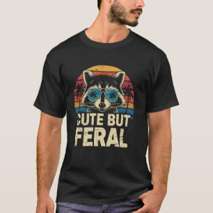 Camiseta Amante de mapaches lindos pero feroces vintage ata