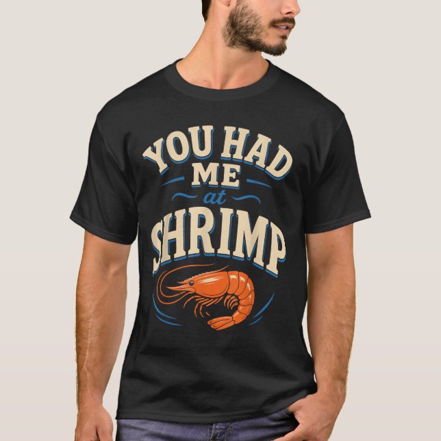 Camiseta Amante de mariscos de camarones Cajun  (Anverso)