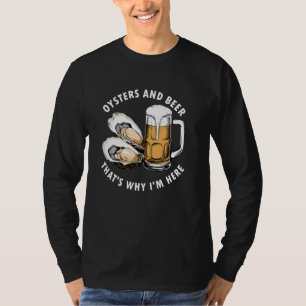 Camiseta Amante de mariscos ostras y cerveza