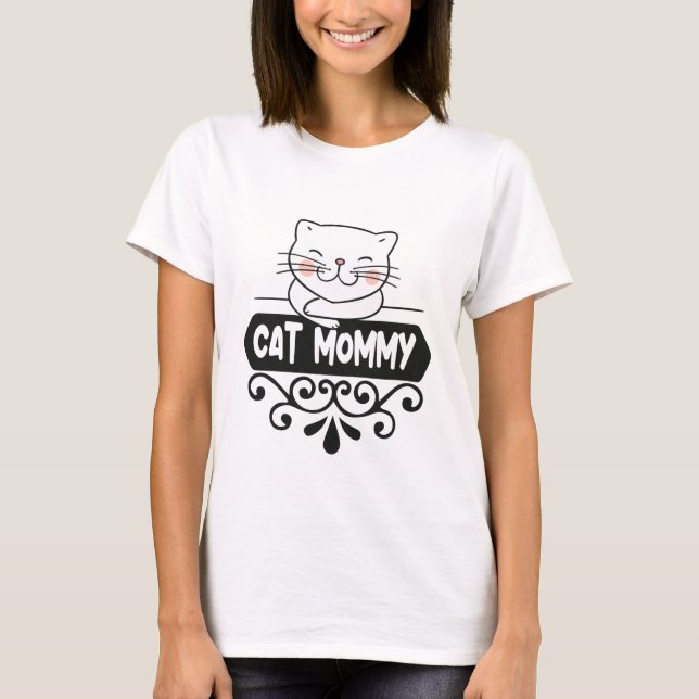 Camiseta Amante de mascotas animales de la mamá del gato (Anverso)