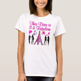 CAMISETA AMANTE DE PARÍS DE 21 AÑOS