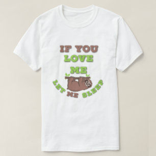 Camiseta Amante de Perezosos Cita Divertida de Sueño