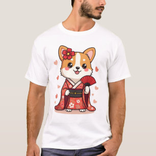 Camiseta Amante de Perro Corgi Geisha Galés